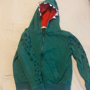 H&M boys dinosaur zipper hoodie, size 6-8 years